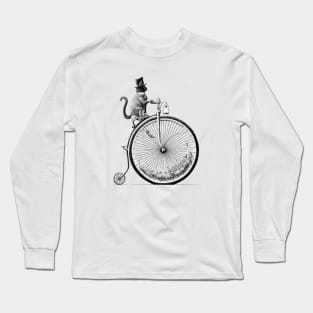 kat op velocipede Long Sleeve T-Shirt